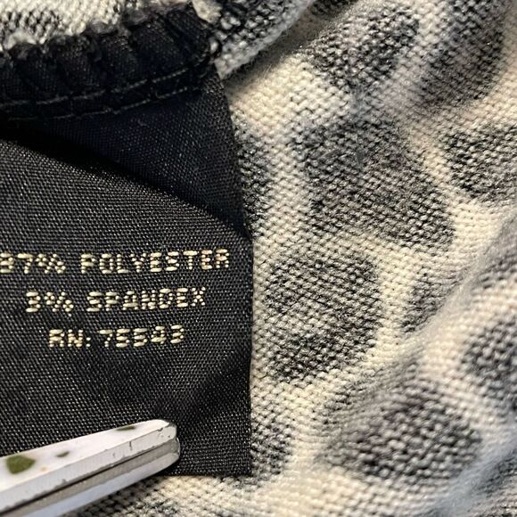 Radzoli animal print knit dress shark bite hem S - Picture 5 of 6